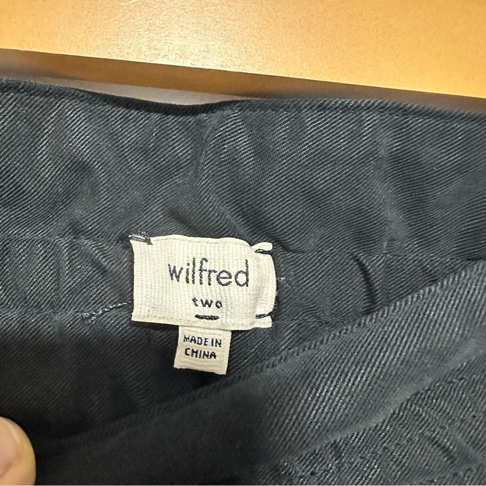 Aritzia Wilfred Casbah Lyocell Paper Bag Waist Ankle Trousers Black Size 2 - Picture 5 of 14